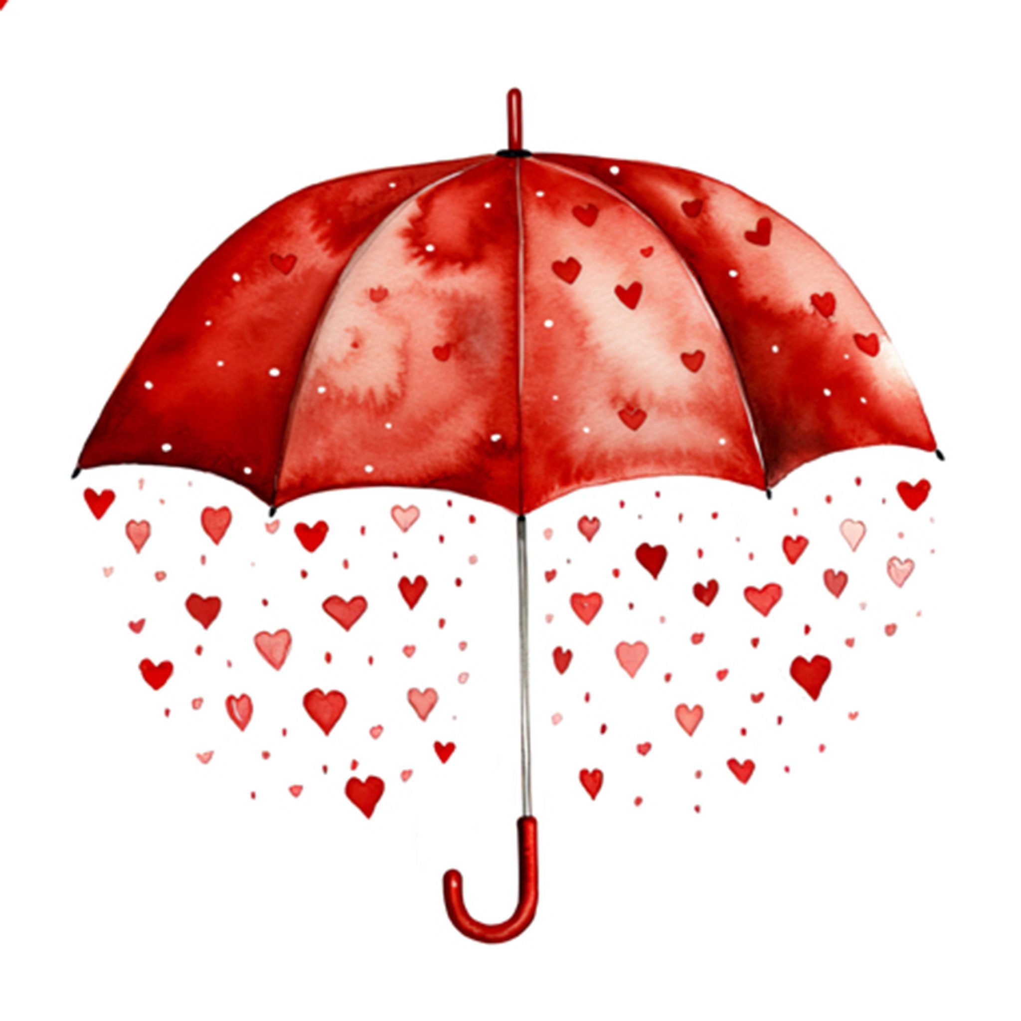 ti-flair Papierserviette, Servietten Papier 33x33cm 3-lagig Regenschirm & Herzregen Motiv 20 Stk
