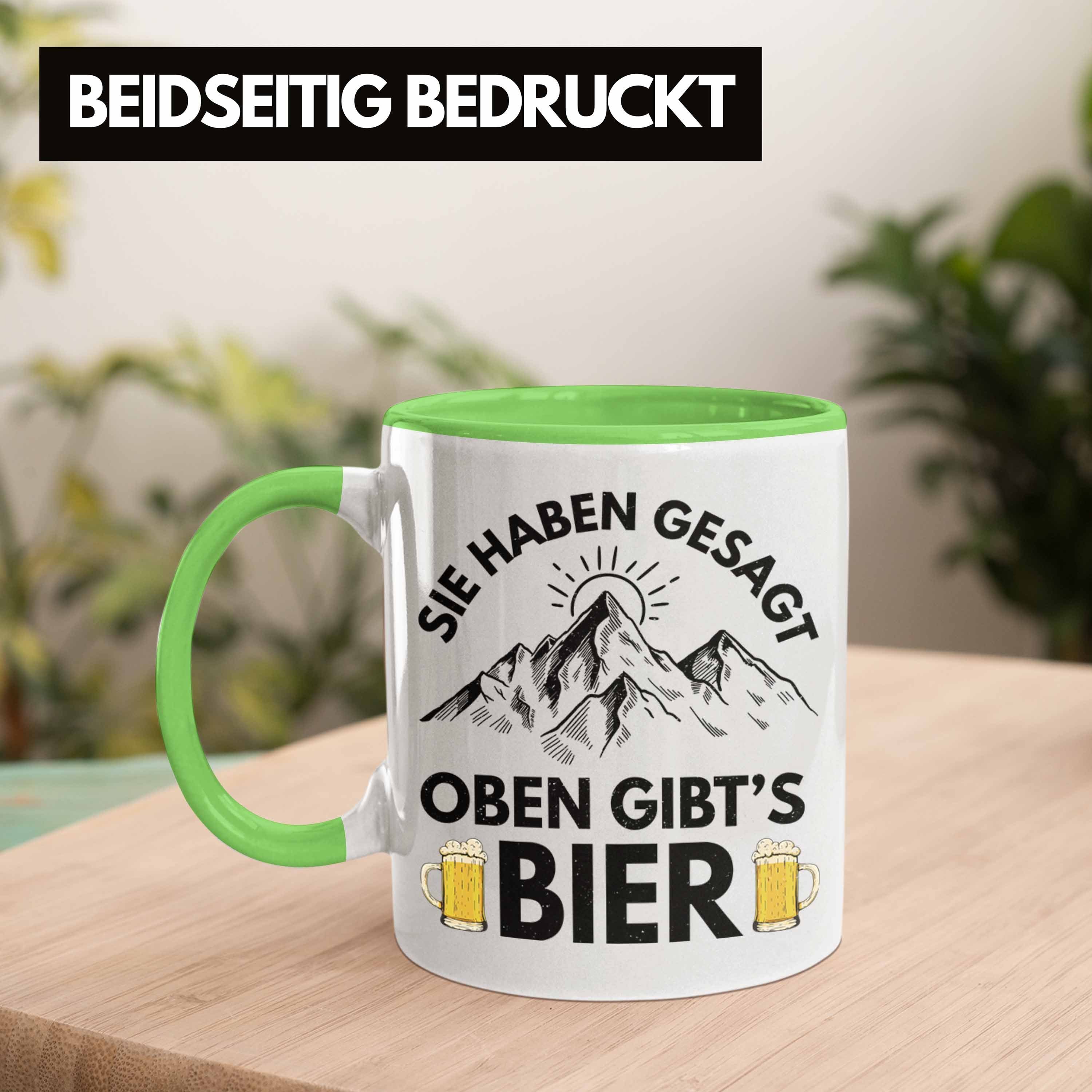 Berge Geschenk Geschenkidee Grün Tasse Geschenk Gibts Sie Bier Wandern Haben Trendation Trendation - Oben Gesagt Wanderer Tasse
