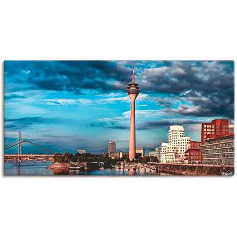 Artland Leinwandbild Düsseldorf Skyline I, Deutschland (1 St), auf Keilrahmen gespannt