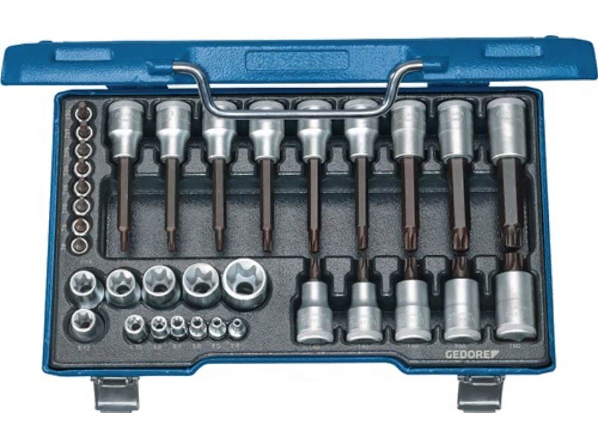 Steckschlüssel GEDORE 6129440 Steckschlüsselsatz 19 TX 20 34-teilig 1/4 + 1/2 Zoll T