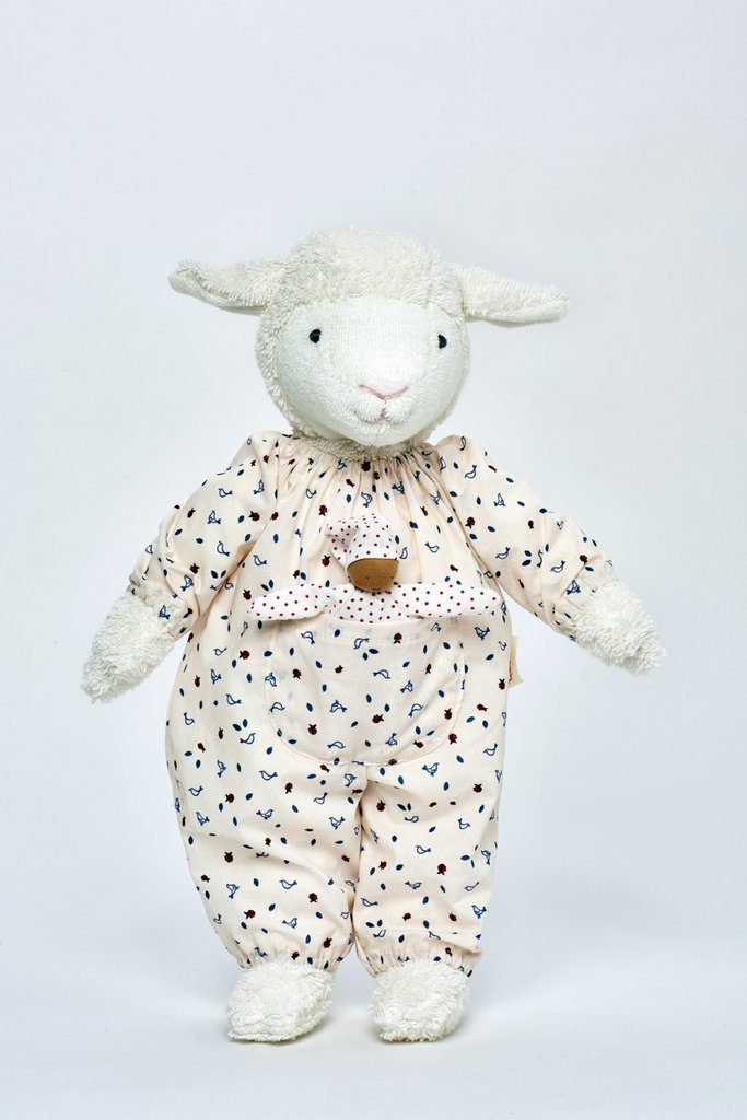 Käthe Kruse Kuscheltier Kuscheltier Ludwig Lamm zum Kuscheln und Liebhaben, 35 cm mit Püppchen, supe weich