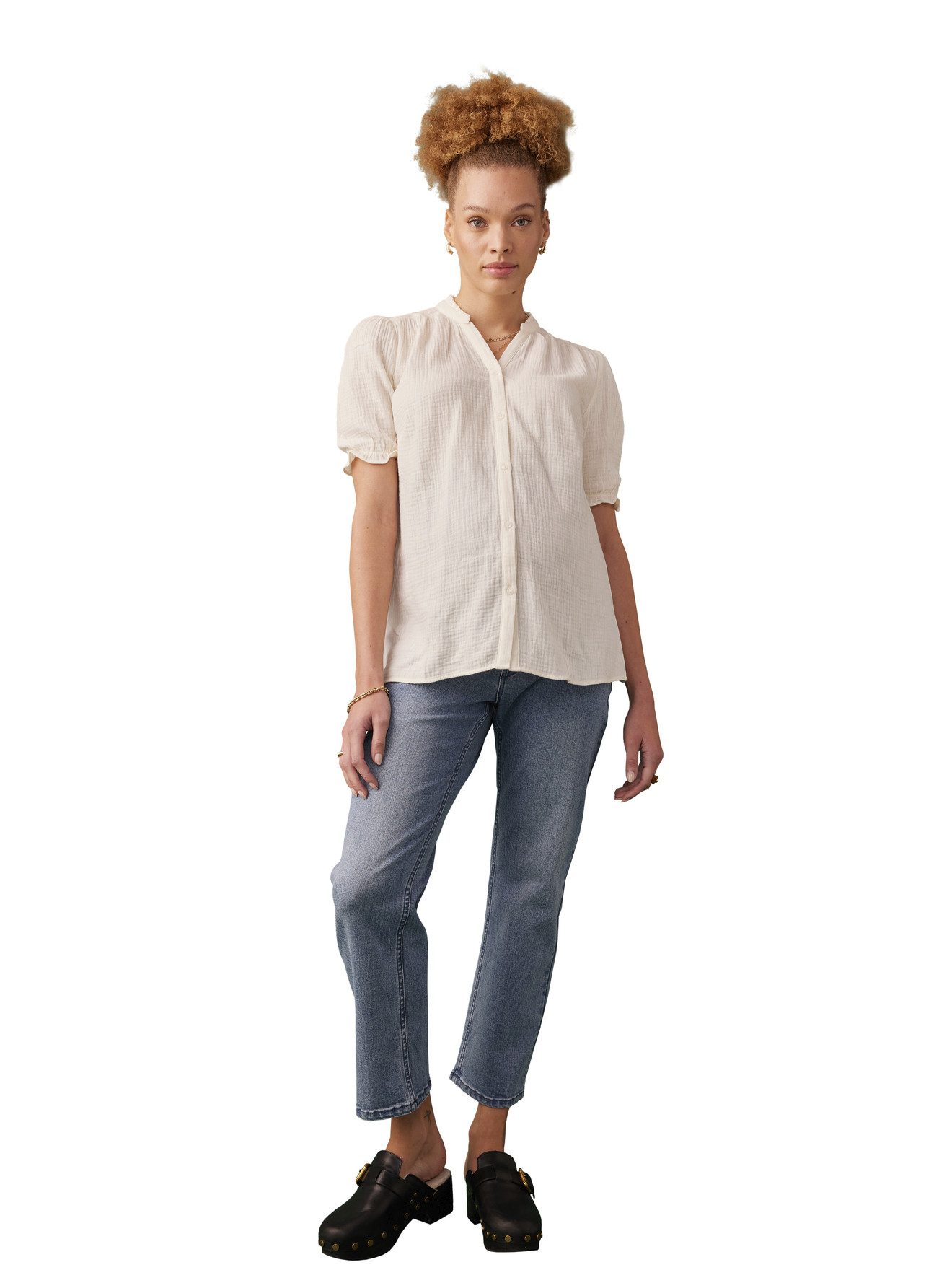 Envie de Fraise Umstandsbluse Musselinbluse für Schwangerschaft & Stillzeit