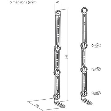 my wall Universal Soundbar-Halterung Soundbar-Halterung, (Neigbar, Schwenkbar)