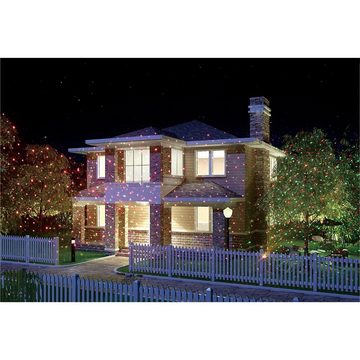 save-E LED Gartenstrahler Rotating Laser Solar, bis 300 m², für Garten oder Haus, Outdoorbeleuchtung