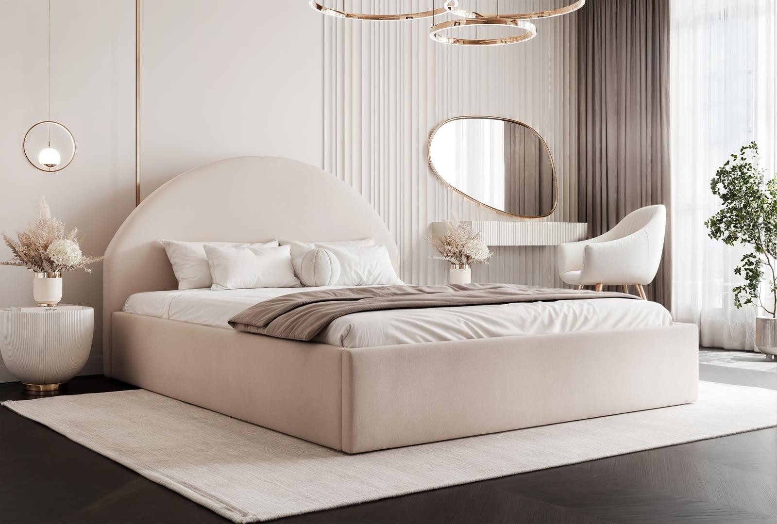 Compleo Polsterbett Designer Polterbett CLARA, mit Stauraum, Glamour-Bett, günstig online kaufen