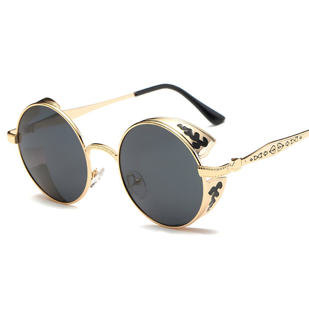 Sonnenbrille Damen Herren Rundrahmen UV Schutz Polarisiert Mode
