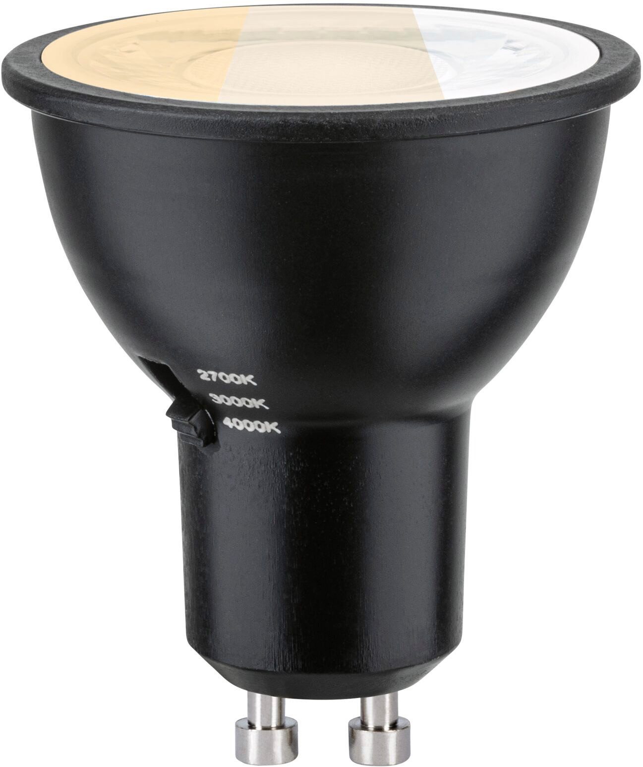 Paulmann LED-Leuchtmittel 650lm 3CCT DipSwitch 50° dim 6,9W 230V, GU10, 1 St., Farbwechsler, White Select