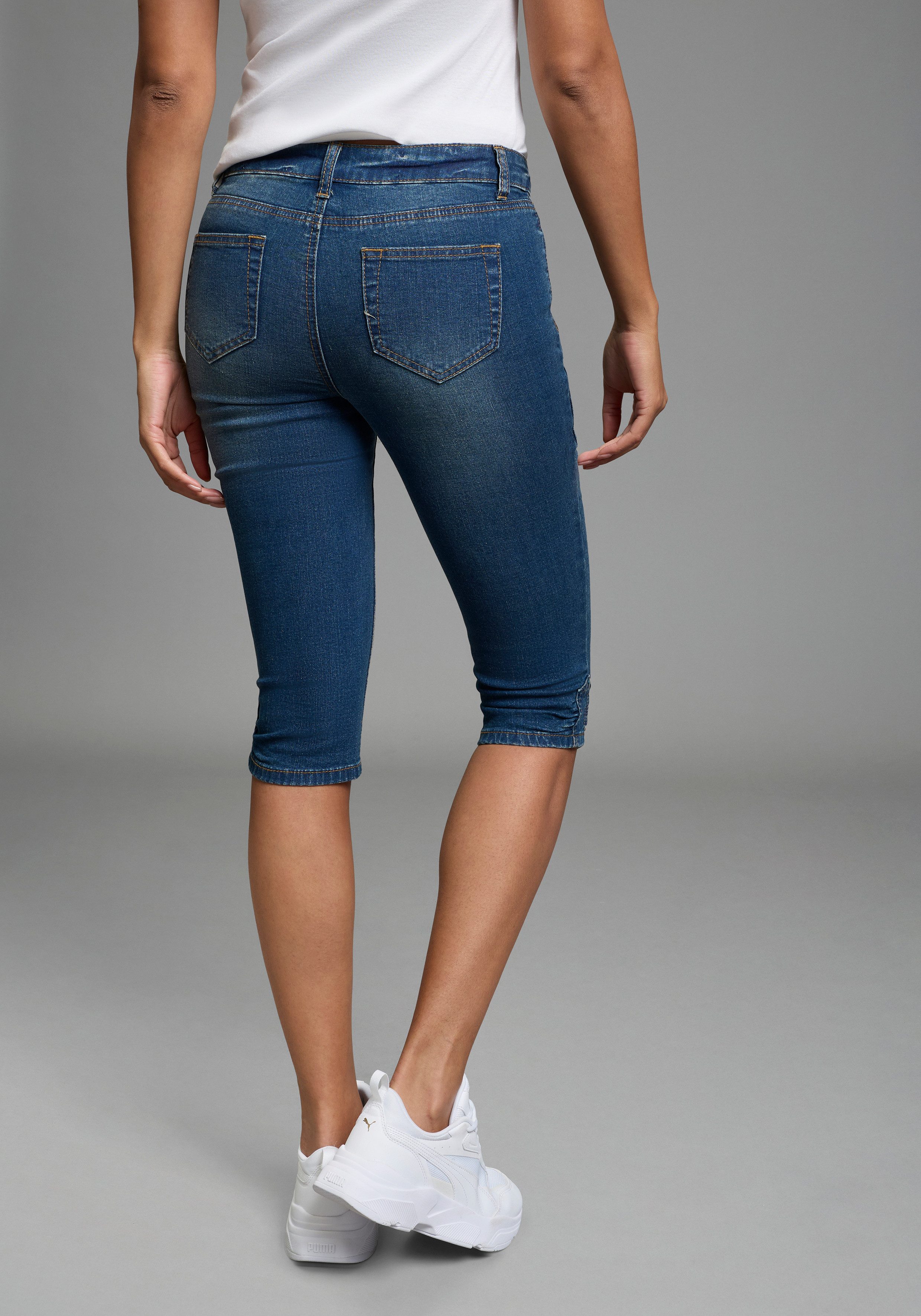 Arizona Caprijeans Skinny Fit, 3/4-Länge, mit Eingrifftaschen und Gesäßtasc günstig online kaufen