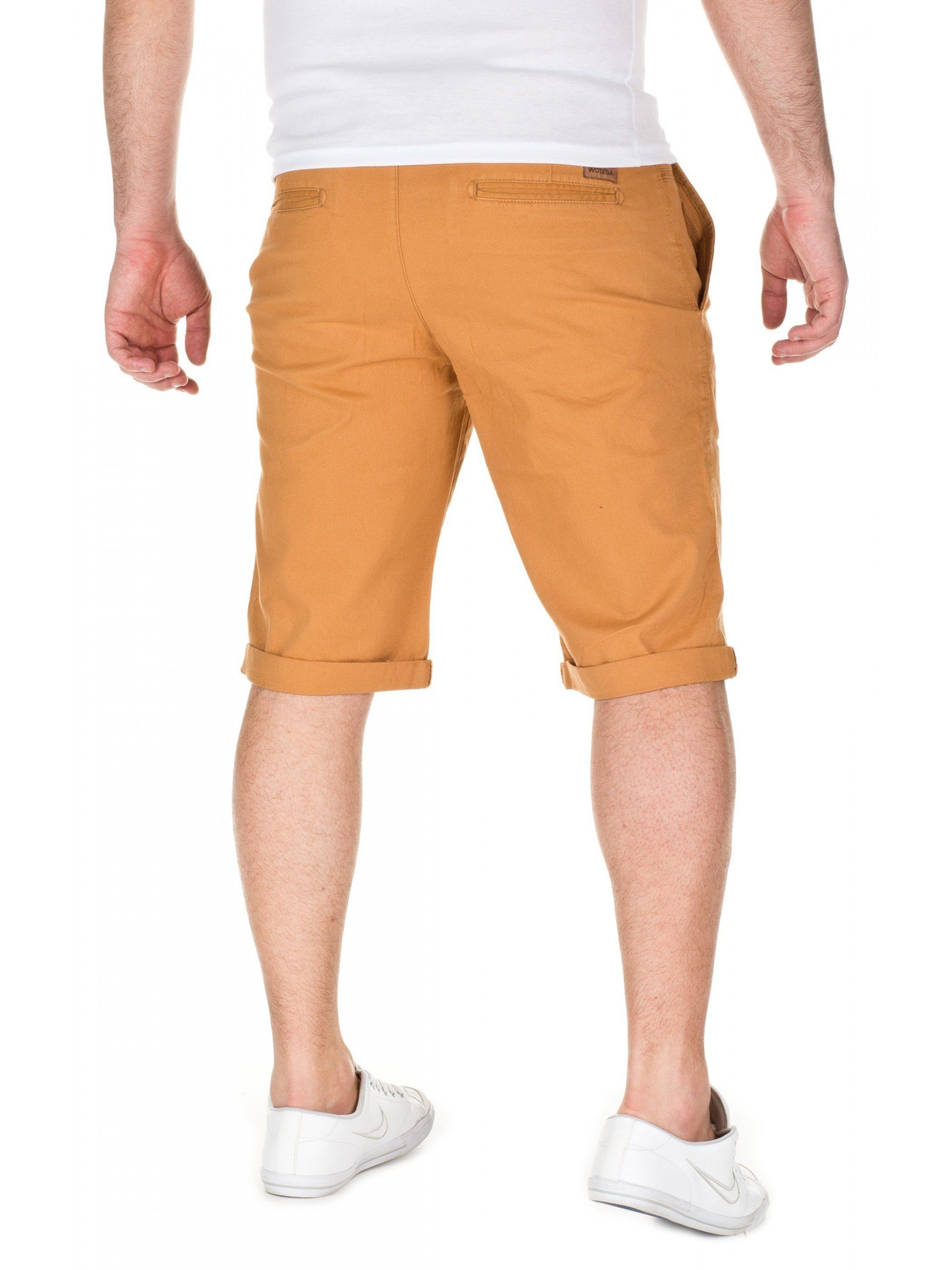 Chino shorts WOTEGA Goldfarben Unifarbe in (mustard Kallari gold 82295) Shorts