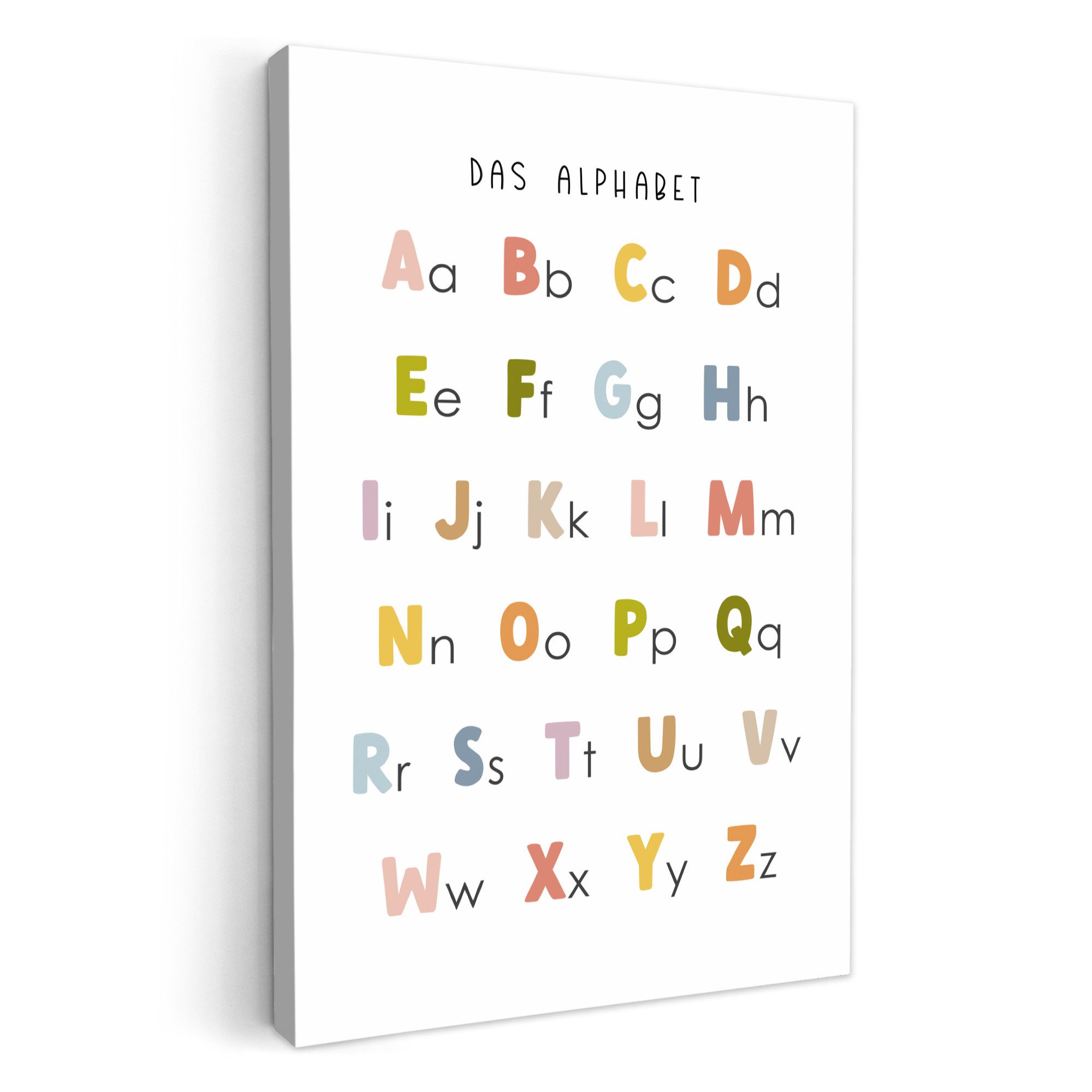 OneMillionCanvasses® Leinwandbild Pädagogisch - Alphabet lernen - Farbenfro günstig online kaufen