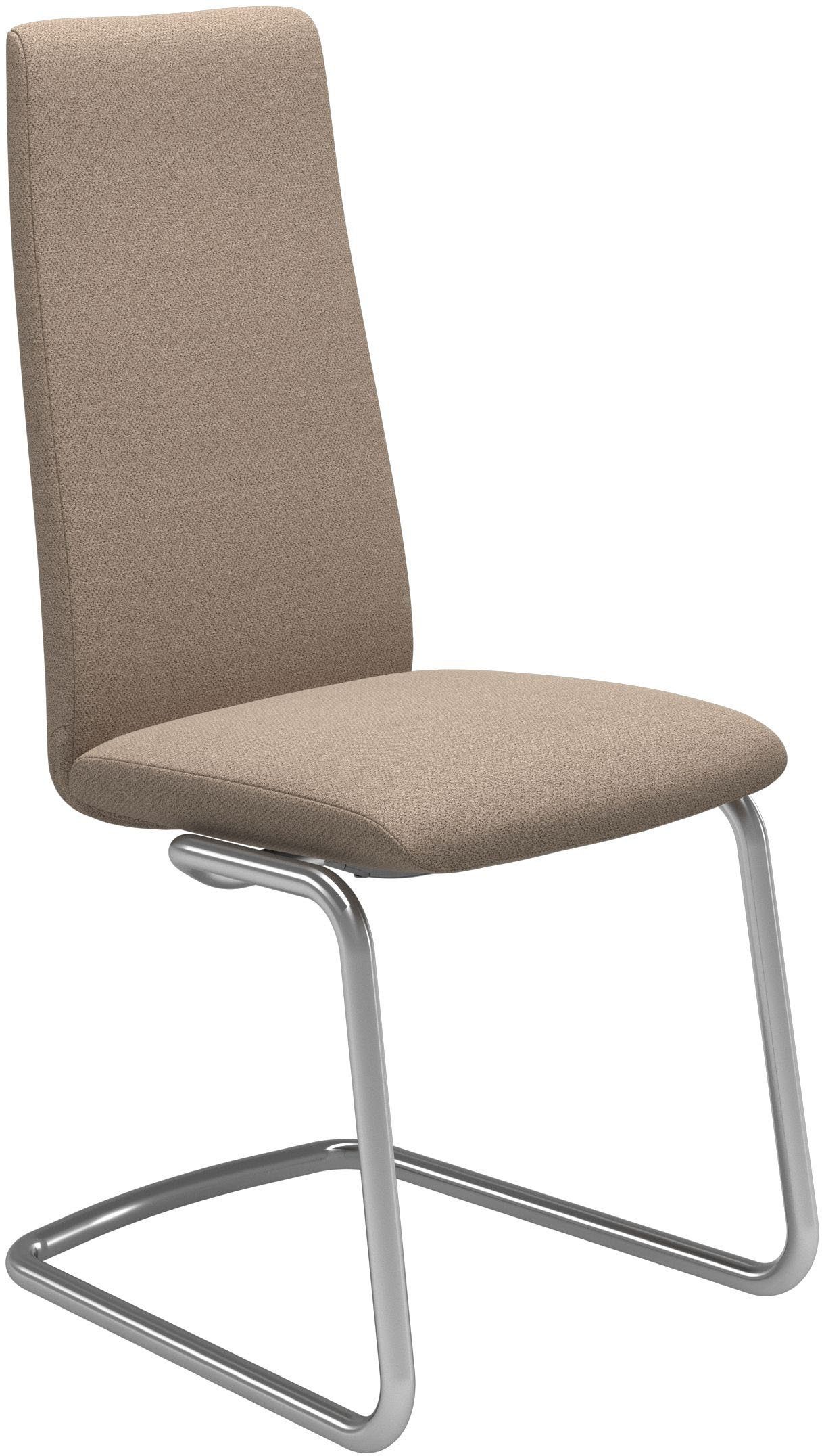 High Beinen Größe Back, Stressless® Polsterstuhl in aus Laurel, Chrom M, mit Stahl glänzend