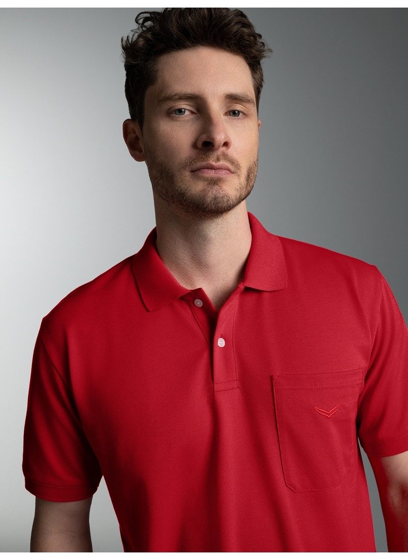 Trigema Poloshirt TRIGEMA Polohemd mit Brusttasche (1-tlg) – Bild 3 von 5
