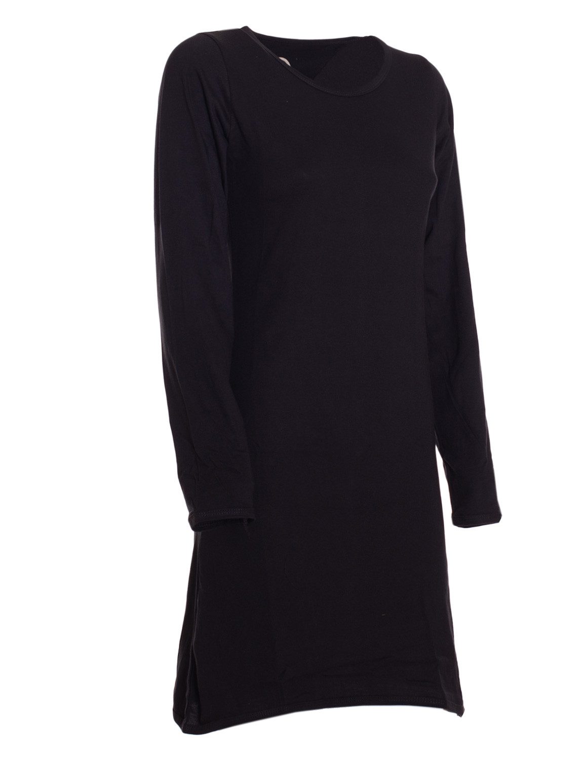 Vishes Jerseykleid Langarmkleid Damen Einfarbig A-Linie Baumwoll-Jersey Alternative Mode, Boho, Hippie, Ethno, Festival