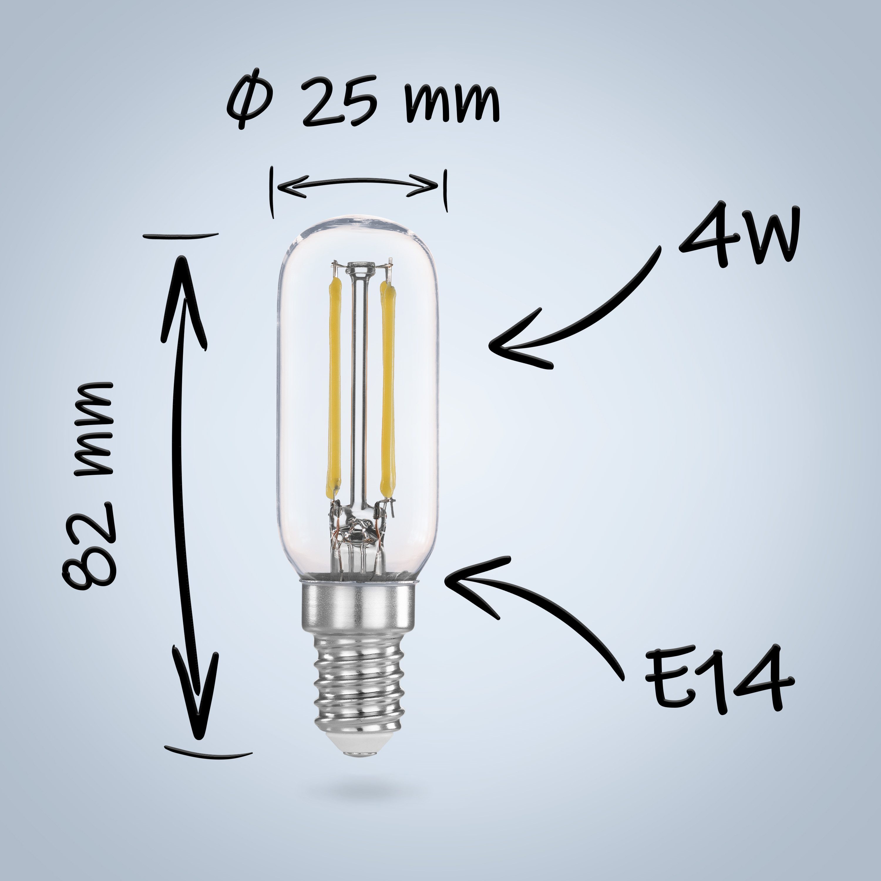 Poppstar Spezialleuchtmittel, E14, 2 St., Kaltweiß, Poppstar 2x LED-Lampen günstig online kaufen