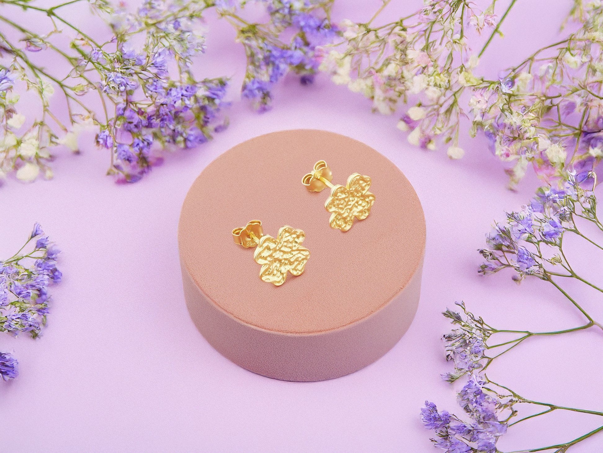 Sofia Milani Paar Ohrstecker Kleeblatt, 925 Silber Damen Schmuck - E2918