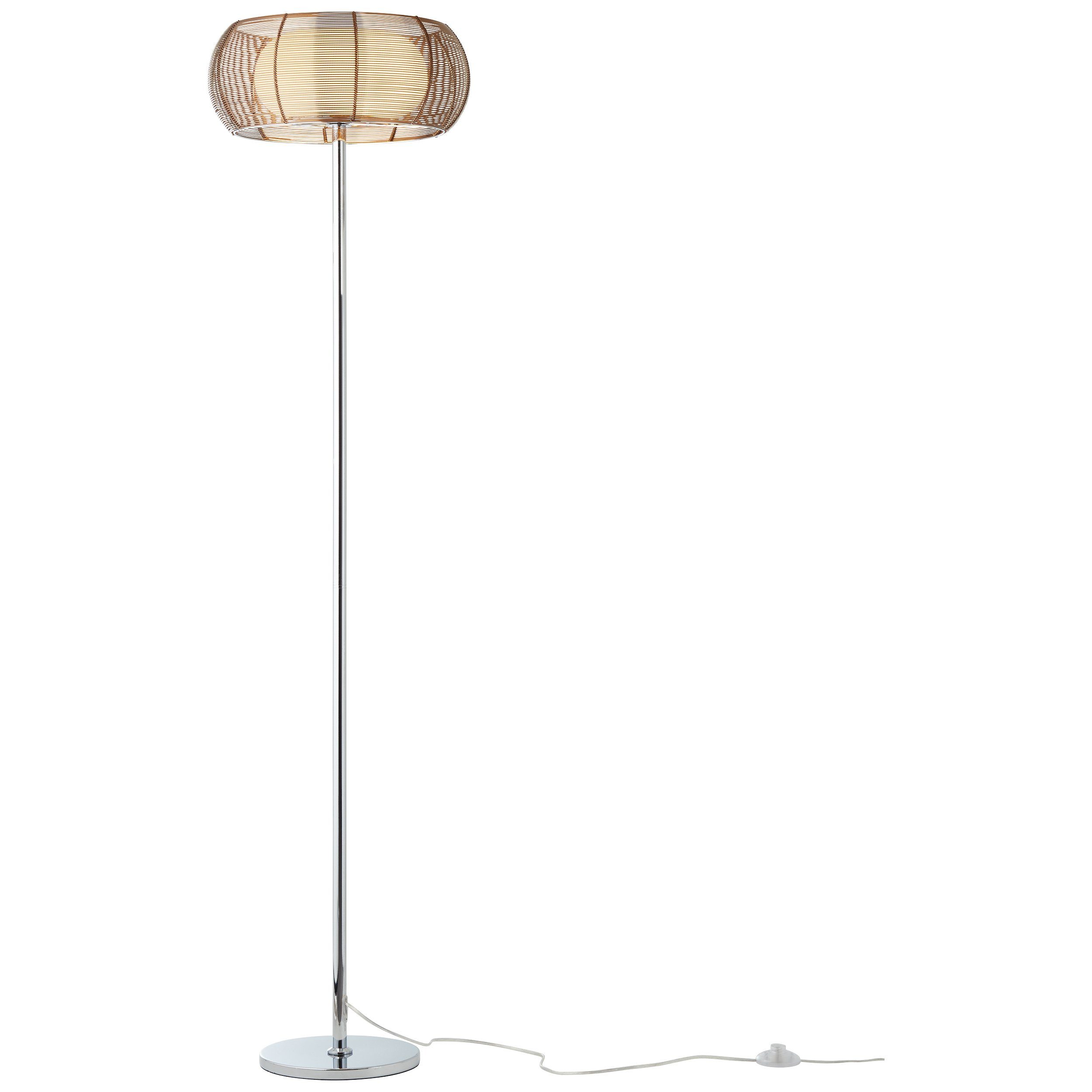 2 cm, E27, bronze/chrom Lightbox Leuchtmittel, 30 x 43 ohne Ø Stehlampe, Höhe, Stehlampe, 162 max. cm W,