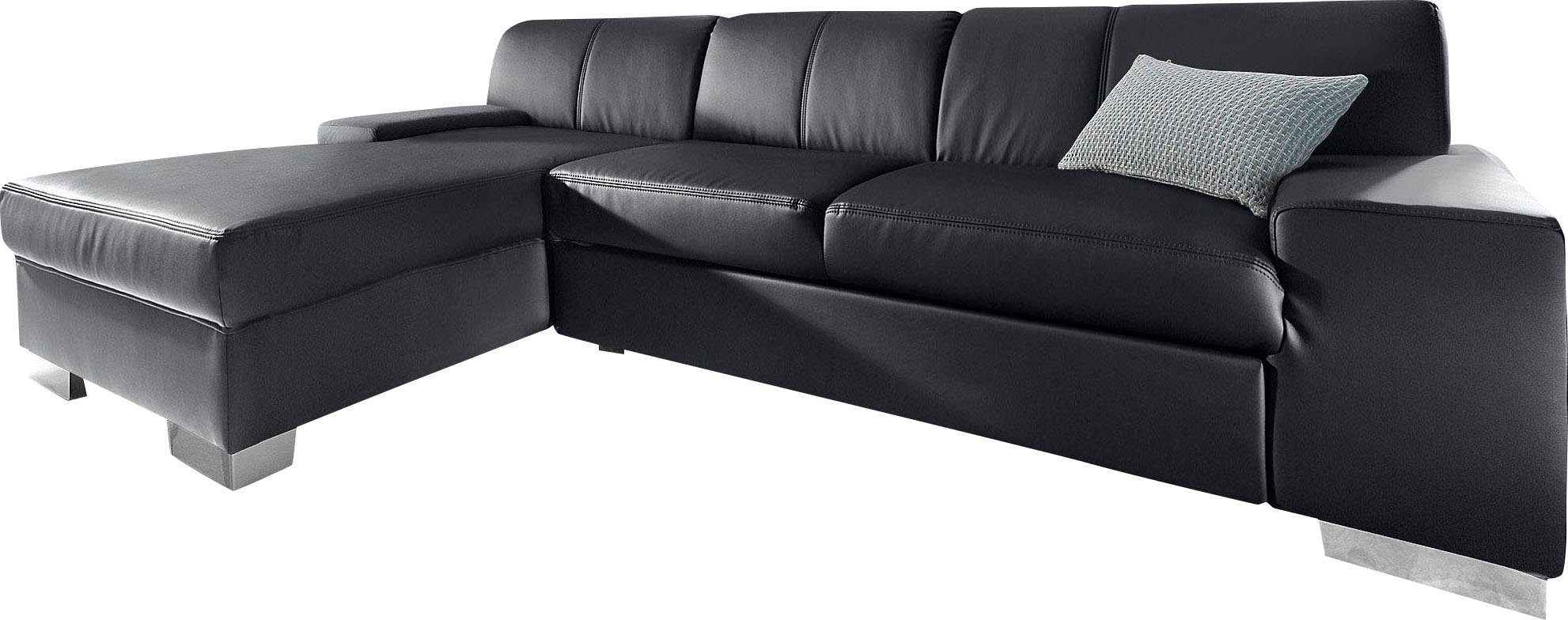 DOMO collection Ecksofa Star, zeitlose Formensprache, elegante Optik, L-Form, wahlweise mit Bettfunktion