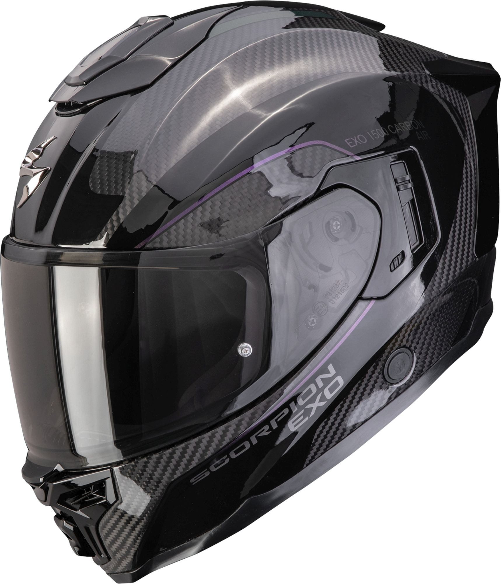 Scorpion Exo Motorradhelm Exo-1500 Carbon Air Mundi Helm, antifog beschichtet,Notfallsystem-Polsterung (EQRS),geeignet für