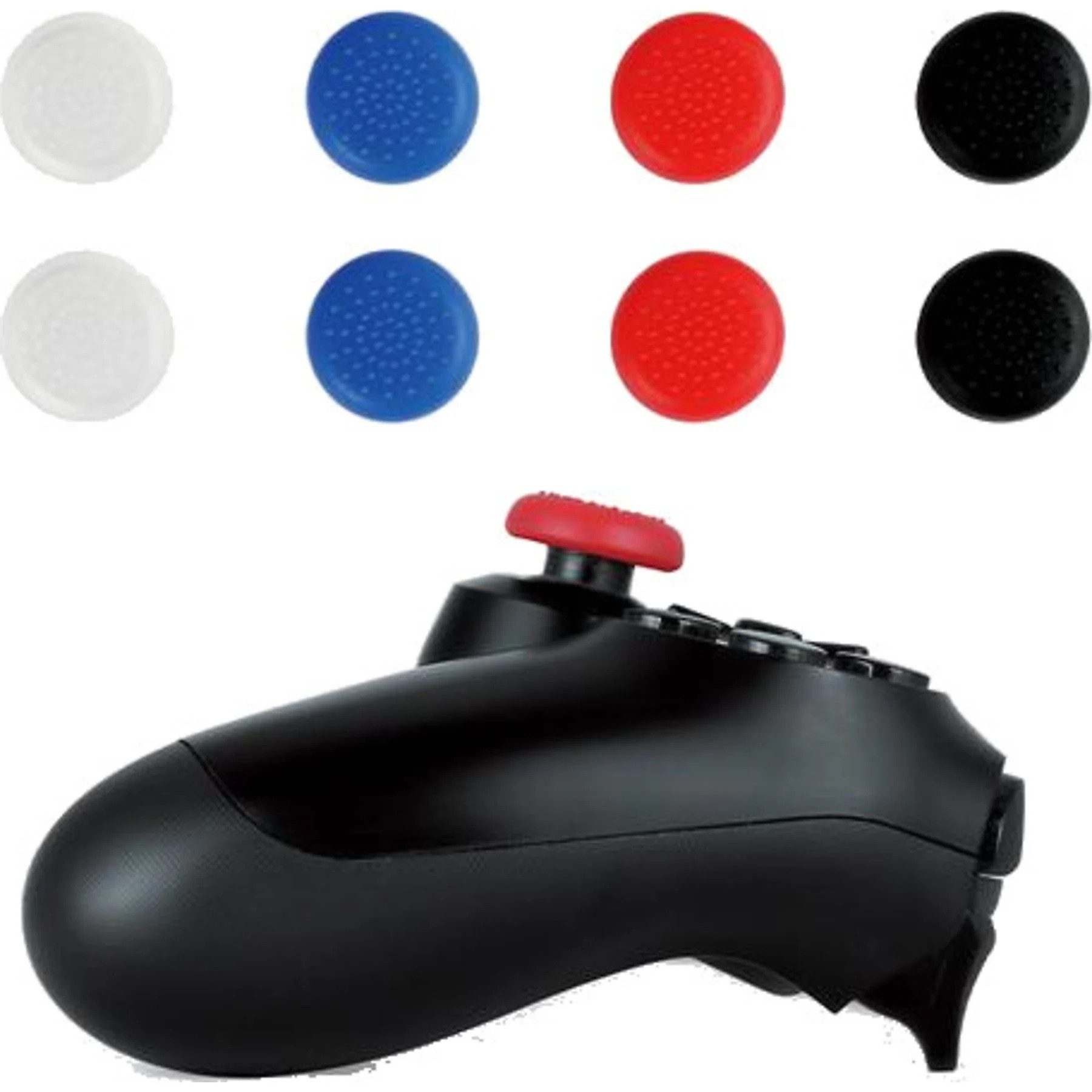 Qware Gaming Controller Caps Controller Caps kompatibel mit PS4 – Thumb Grips in 4 Farben (8er-Set)