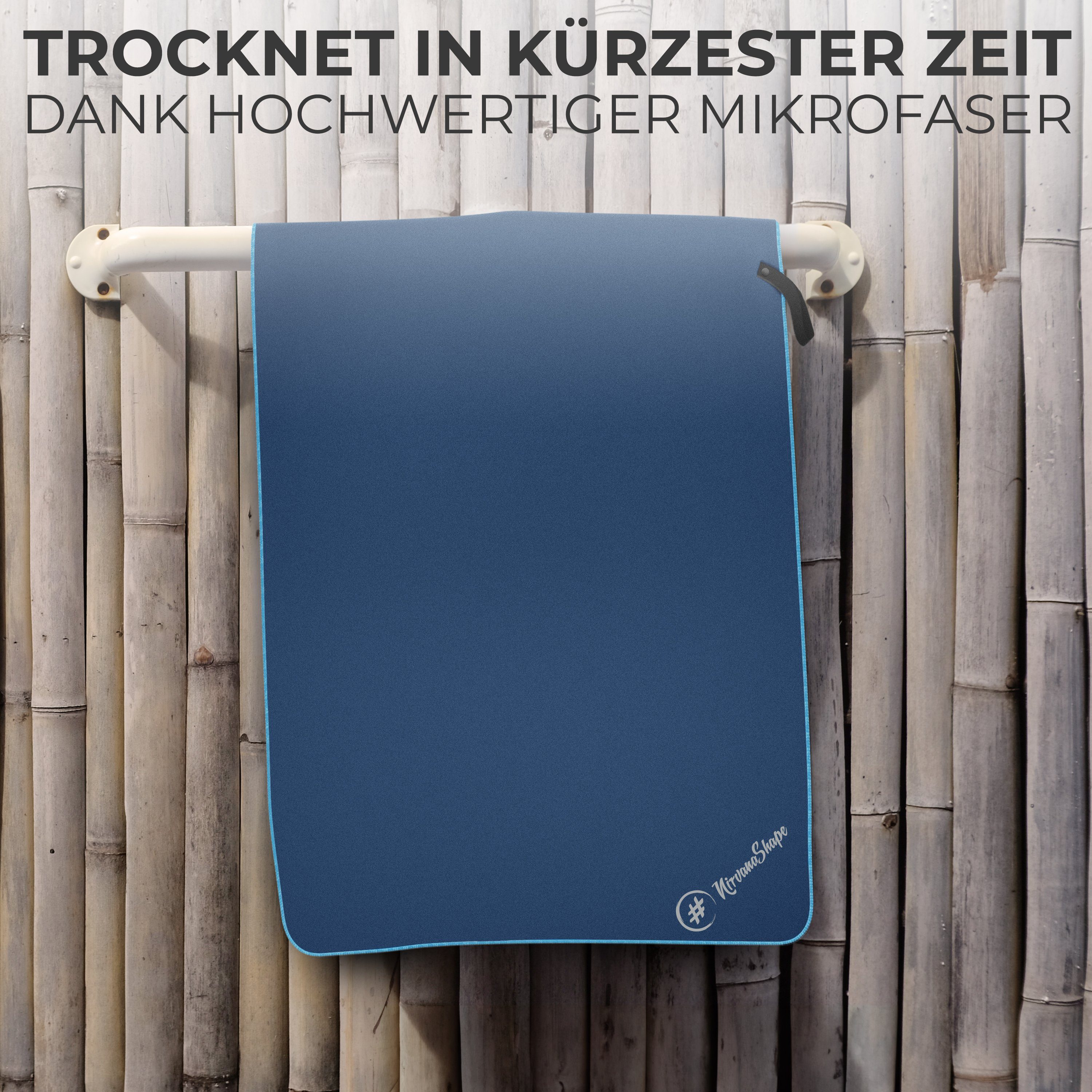 NirvanaShape Sporthandtuch Mikrofaser Handtuch, Badehandtuch, Reisehandtuch, Sporthandtuch, saugfähig, leicht, schnelltrocknend, für Reisen, Fitness, Yoga, Sauna