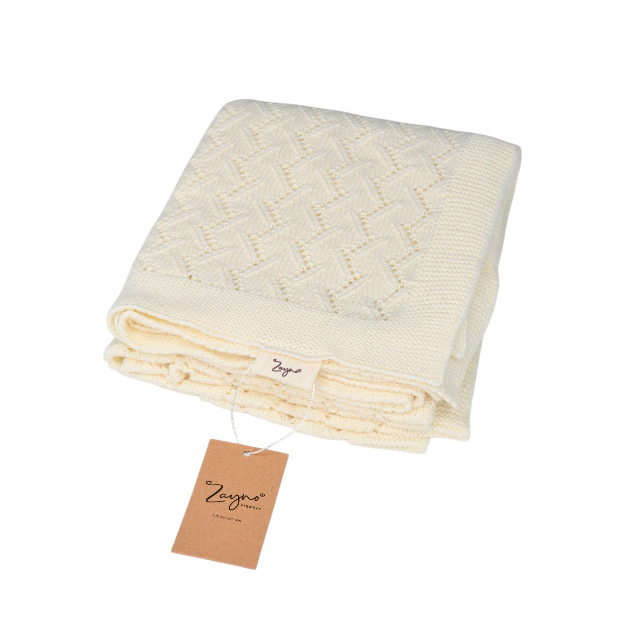Babydecke 70x90 cm Muschelbeige aus 100% Biobaumwolle, Zayno, umweltfreundlich und nachhaltig