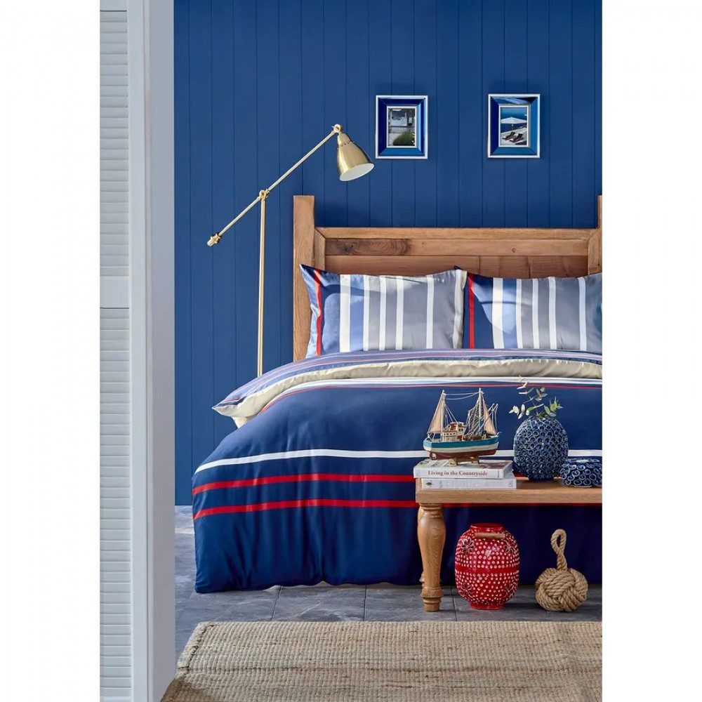 Karaca Home Bettwäsche Nautica Bradford Einzel Bettbezugsset, 135x200, 80x8 günstig online kaufen