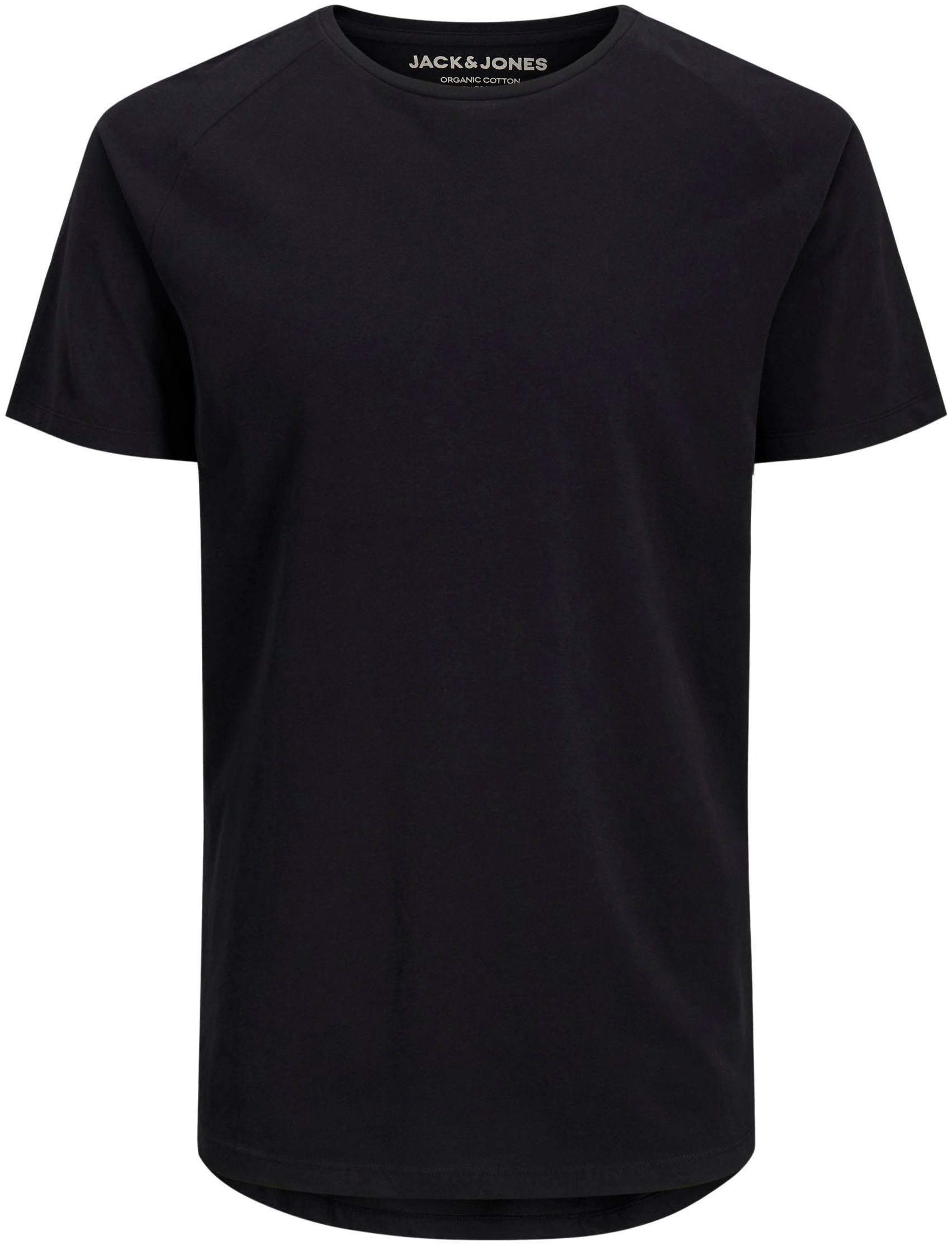 Jack & Jones TEE black CURVED T-Shirt