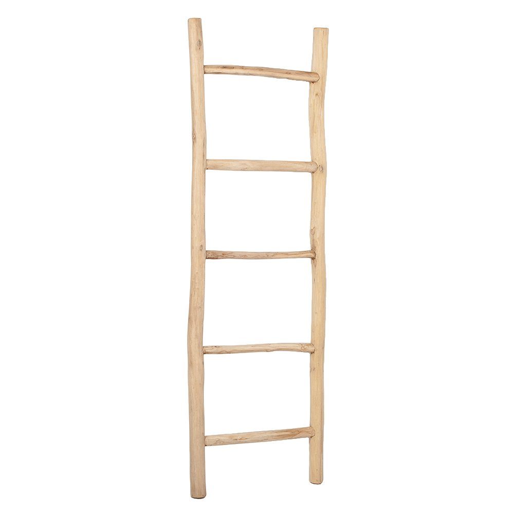 LebensWohnArt Dekoleiter Deko-Leiter KEPALA ca. H150cm Natural Teak Handtuchhalter Kleiderständer. € 54,90