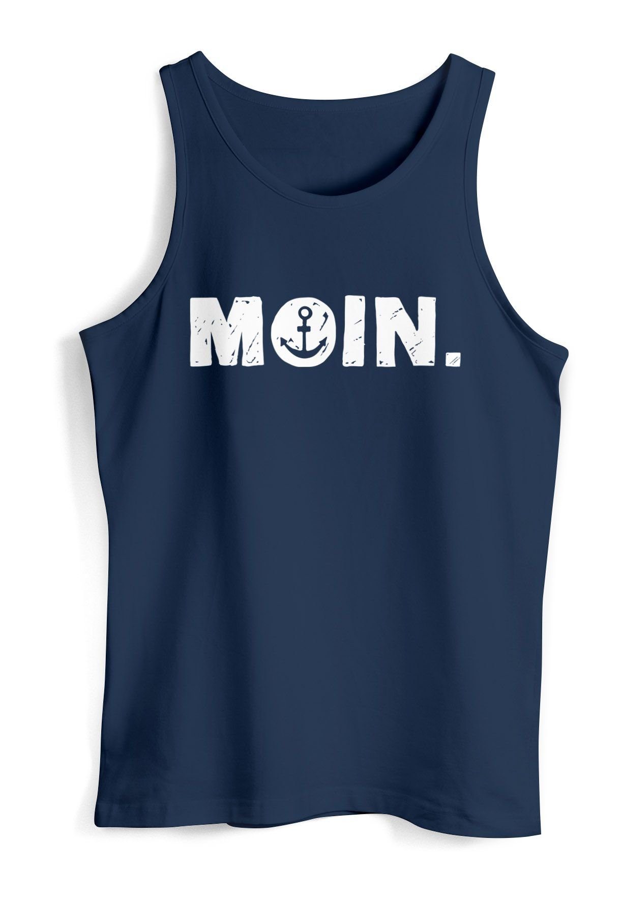 Neverless Tanktop Herren Tank-Top Moin Dialekt Norden Hamburg Anker Print Männer mit Print