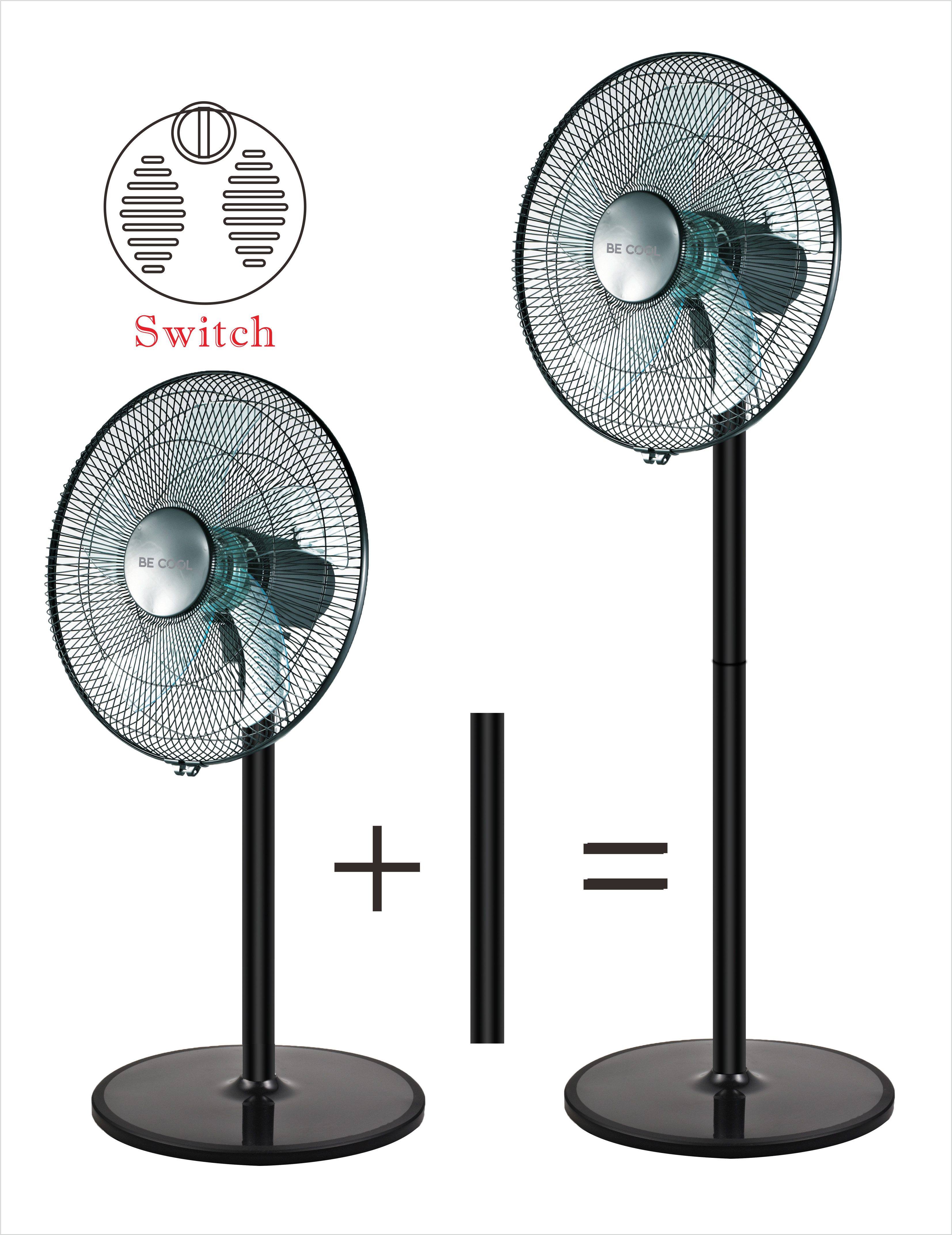 Standventilator Stand- und Tischventilator 40cm BC40STTI2202