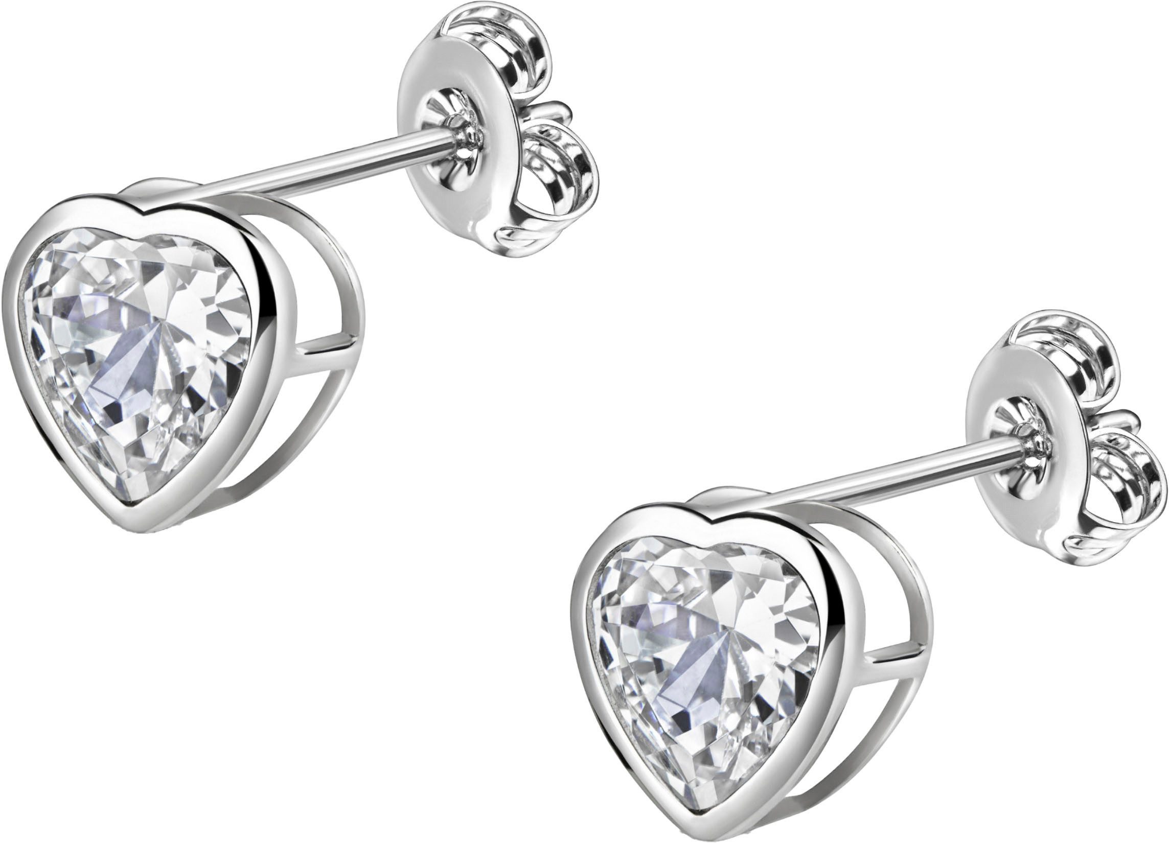 Paar Ohrstecker Schmuck Geschenk Silber 925 Ohrschmuck Ohrringe Herz