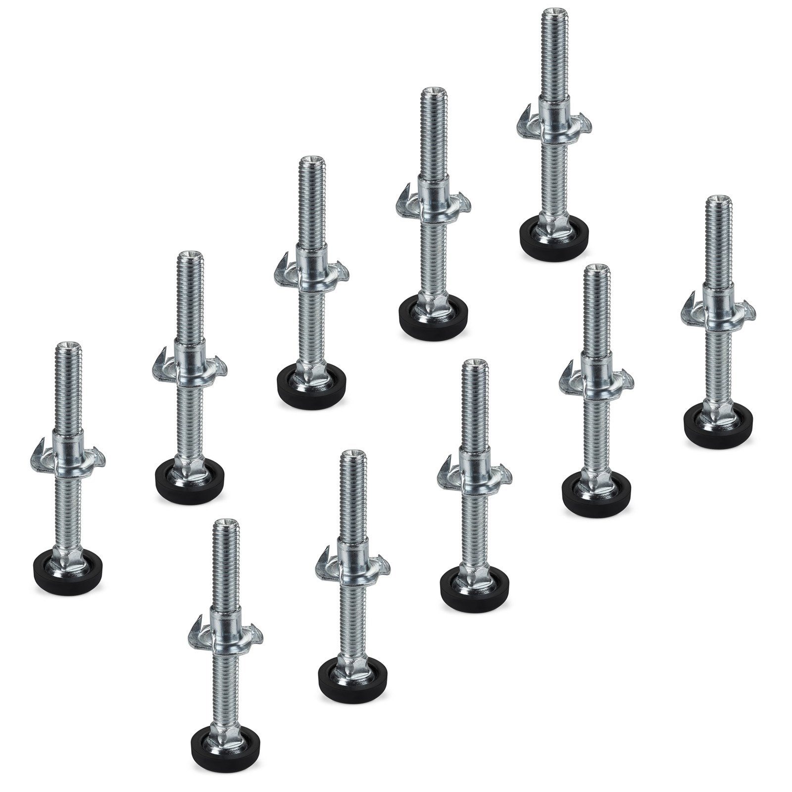 Möbelfuß 10er Set Verstellschrauben M8 x 45-70 mm