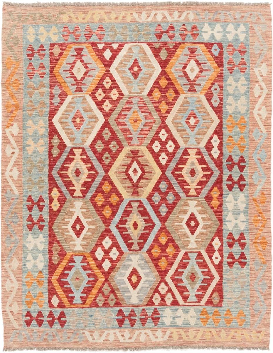 Orientteppich Kelim Afghan 164x205 Handgewebter Orientteppich, Nain Trading, rechteckig, Höhe: 3 mm