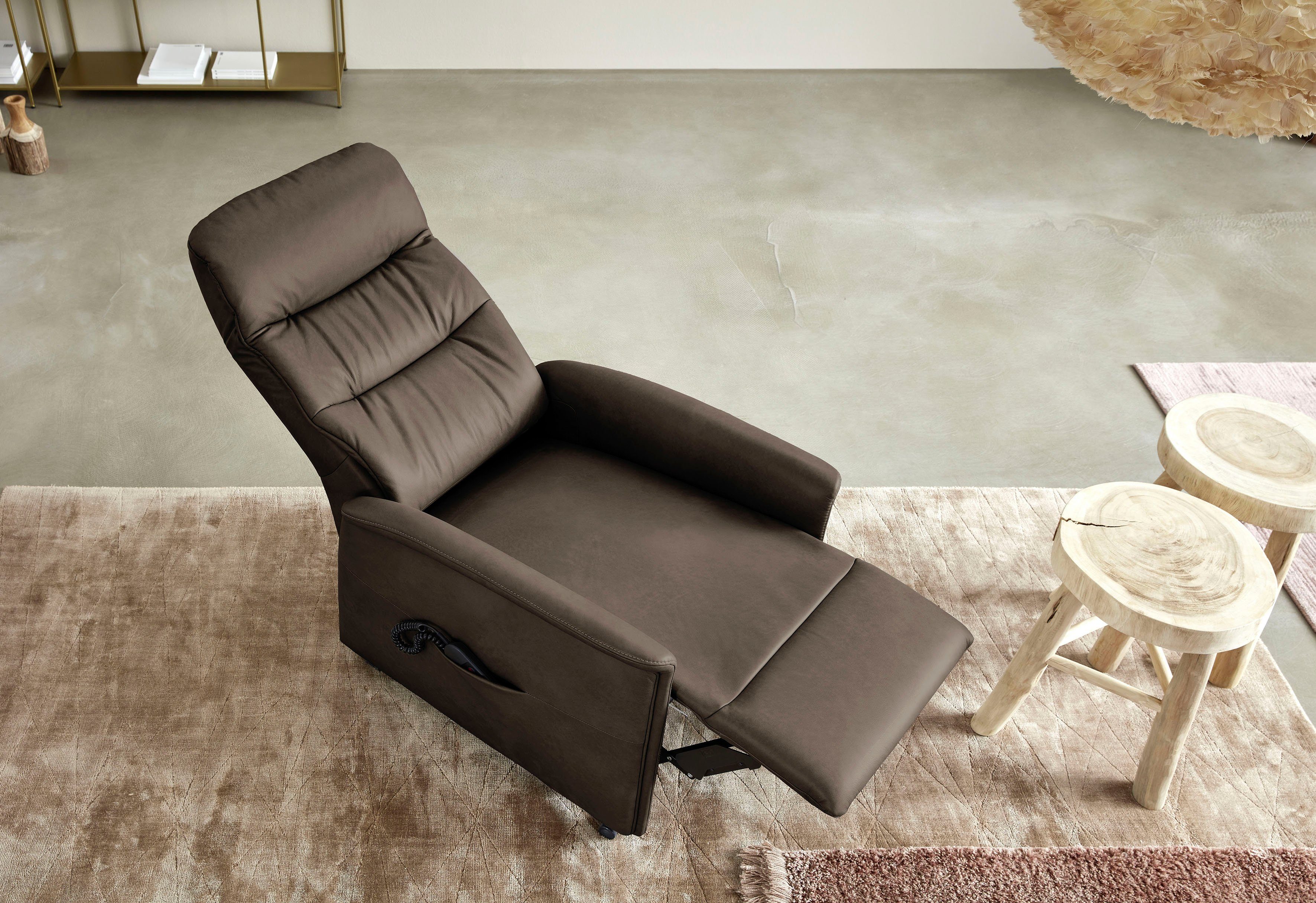 himolla oder manuell Sitzhöhen, Relaxsessel in himolla 3 elektrisch verstellbar, Aufstehhilfe 9051,