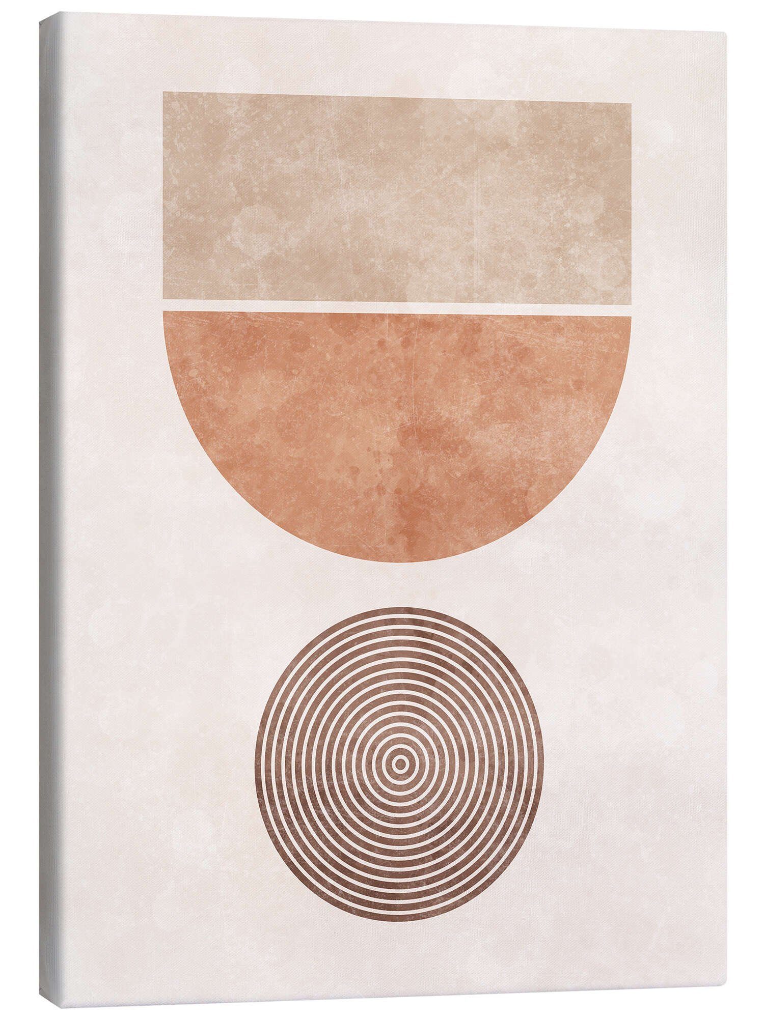 Posterlounge Leinwandbild TAlex, Abstrakte geometrische Formen III, Wohnzimmer Boho Illustration