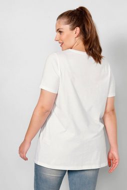 Janet & Joyce Rundhalsshirt T-Shirt A-Line Schrift-Motiv Rundhals Halbarm