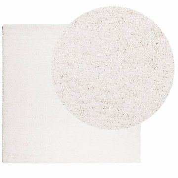 Teppich Teppich Shaggy Hochflor Modern Creme 160x160 cm, vidaXL, Quadrat