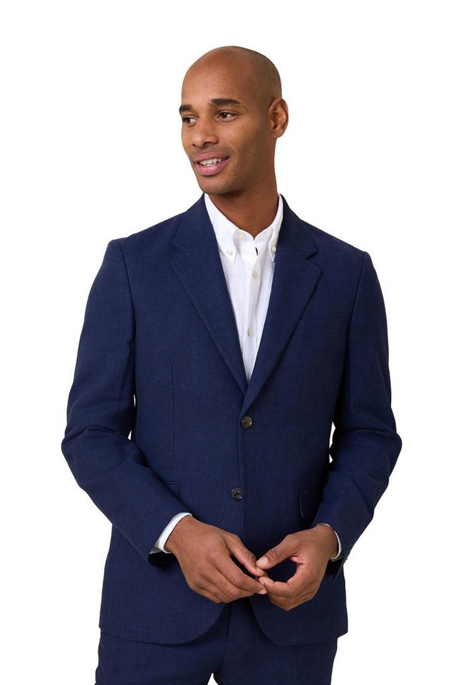 Next Anzugsakko Strukturiertes Tailored Fit Anzugsakko, Leinenmix (1-tlg)