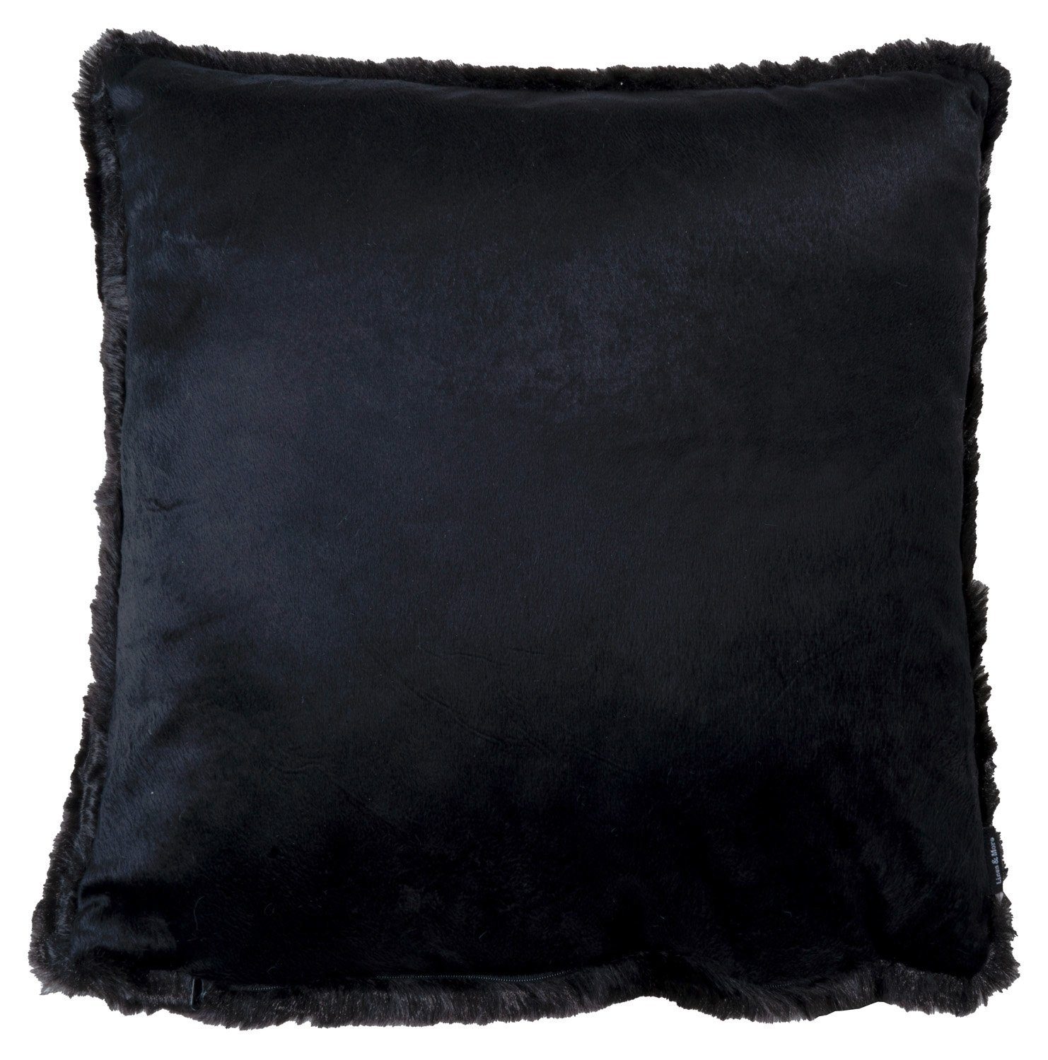 Dekokissen PORTLAND, Schwarz, Uni, Kunstfaser, 45 x 45 cm