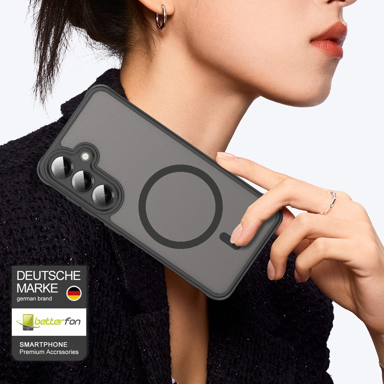 betterfon Handyhülle für Samsung Galaxy Serie Schutzhülle Magnet Case Hülle magnetisch, Magnetisches Laden, mattes Design, kratzfest & stoßfest verarbeitet