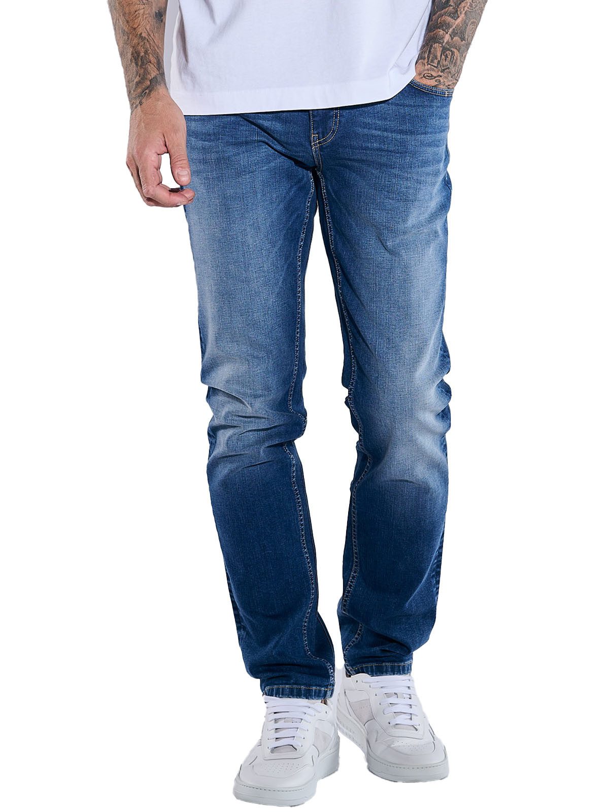 emilio adani Stretch-Jeans emilio adani Herren Super-Stretch-Jeans regular, günstig online kaufen