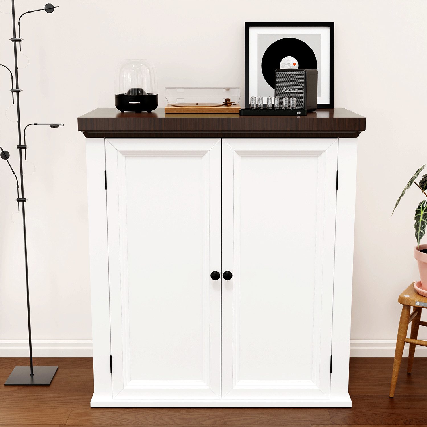 oyajia Sideboard Badezimmerschrank Mehrzweckschrank mit 2 Türen, Höhe 61.5c günstig online kaufen