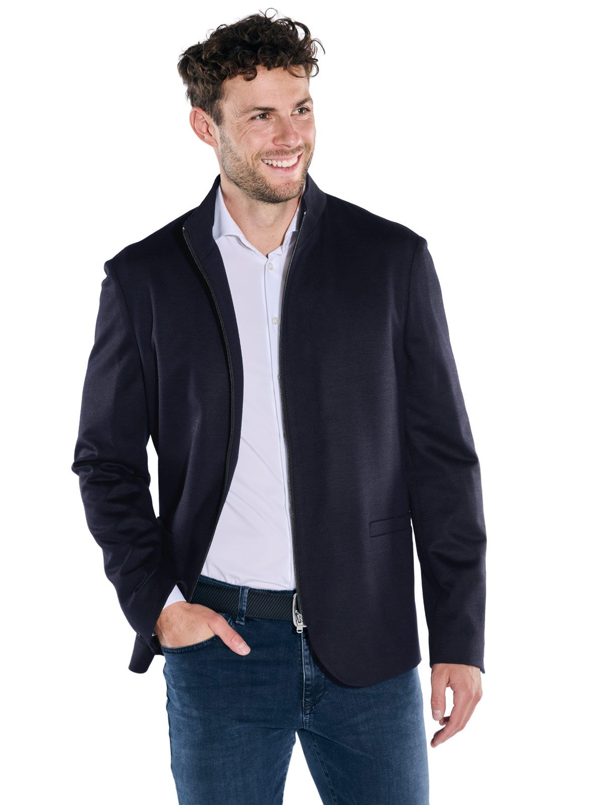 emilio adani Sakko Herren Sakko aus italienischem Garn, Saphirblau