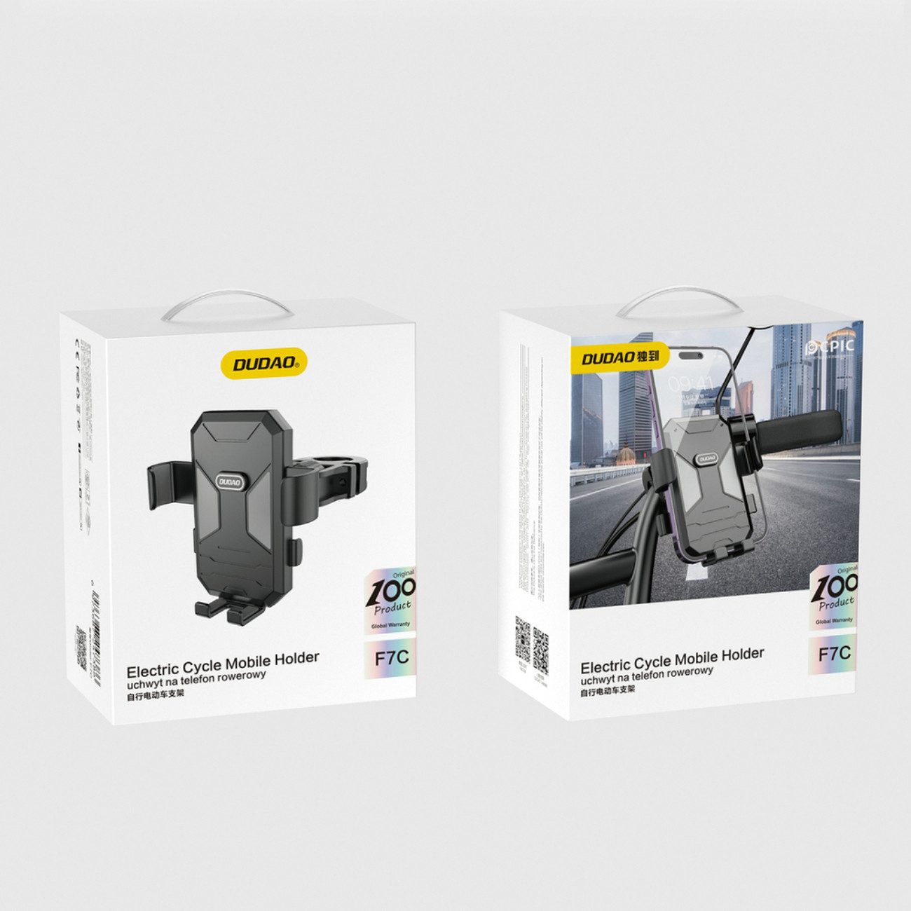 Dudao F7C Phone Holder (up to 7 inches, single mount, bicycle and motorcycle mount for smartphones up to 7 inches)