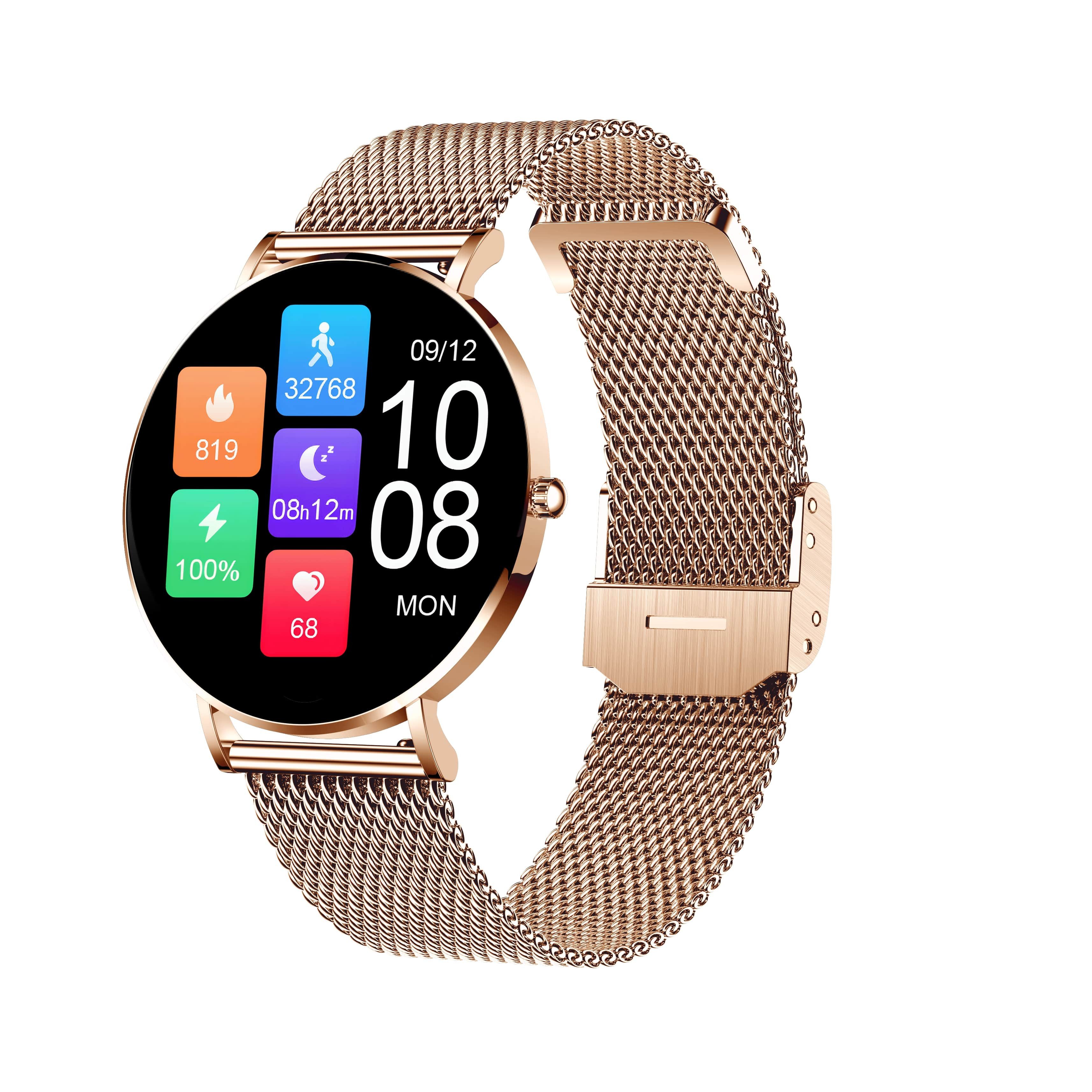 XCOAST SIONA 2 Flache Damen Smartwatch (4,2 cm) Valentinstag Geschenk, Fitnesstracker, 2-tlg., neueste Generation, Wasserdicht, Flach, Sportlich, AMOLED Bildschirm, 7 Tage Akku