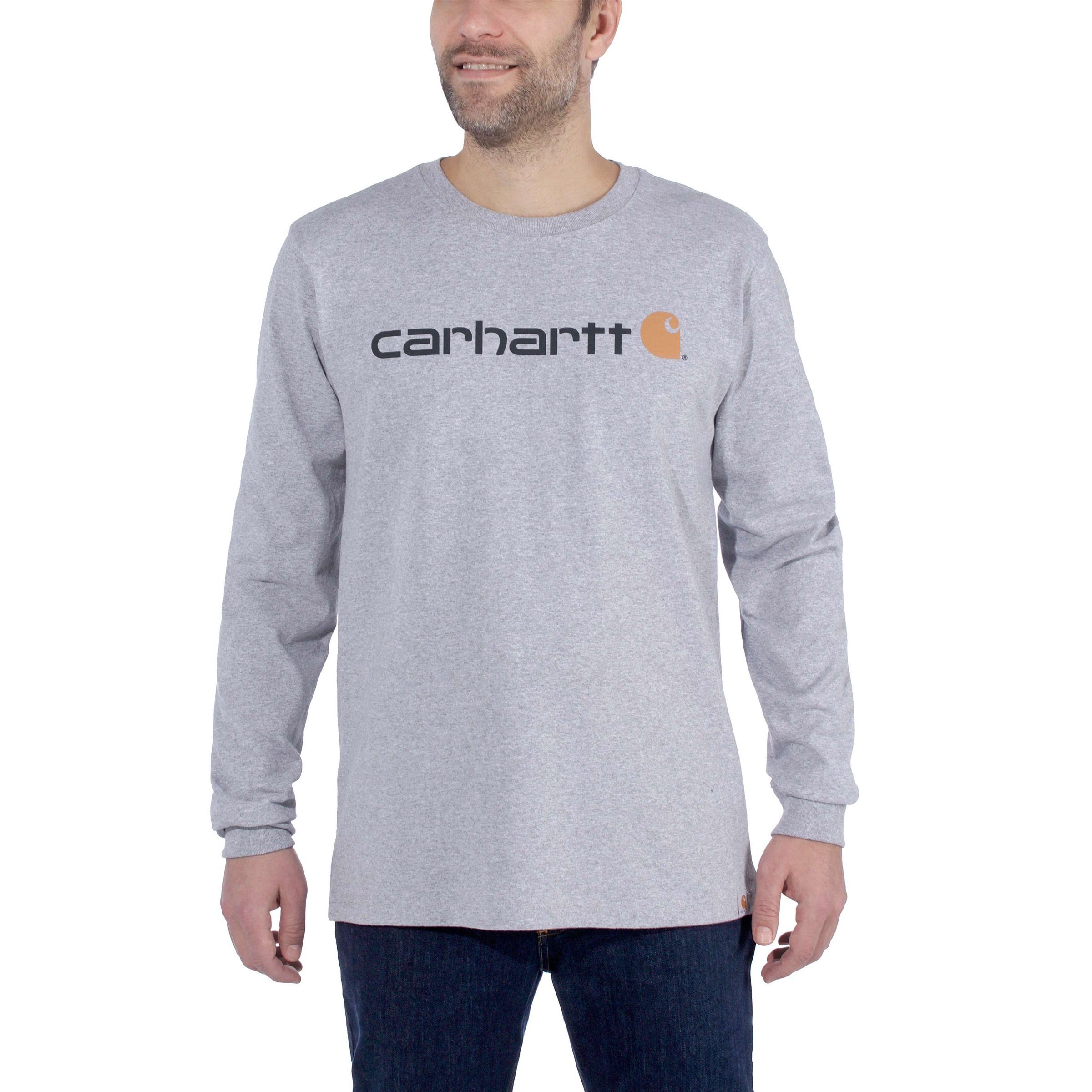 Adult Workwear Carhartt Langarmshirt Herren Graphic heather Signature Carhartt grey Langarmshirt
