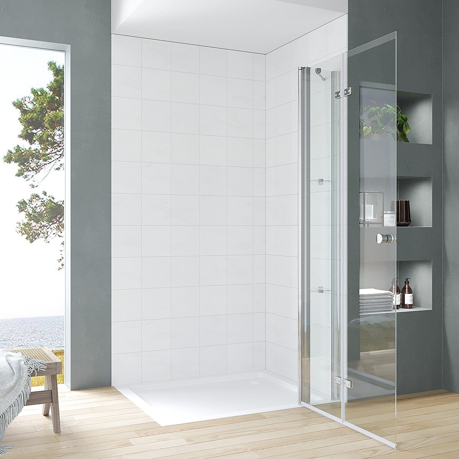 AQUABATOS Duschwand Walk in Dusche Duschwand günstig online kaufen