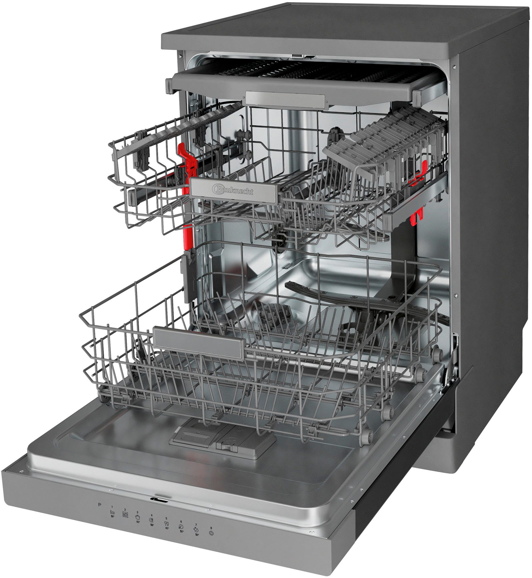 BAUKNECHT Standgeschirrspüler B0F D651A X, 14 Maßgedecke, ActiveDry - automatisches Türöffnungssystem