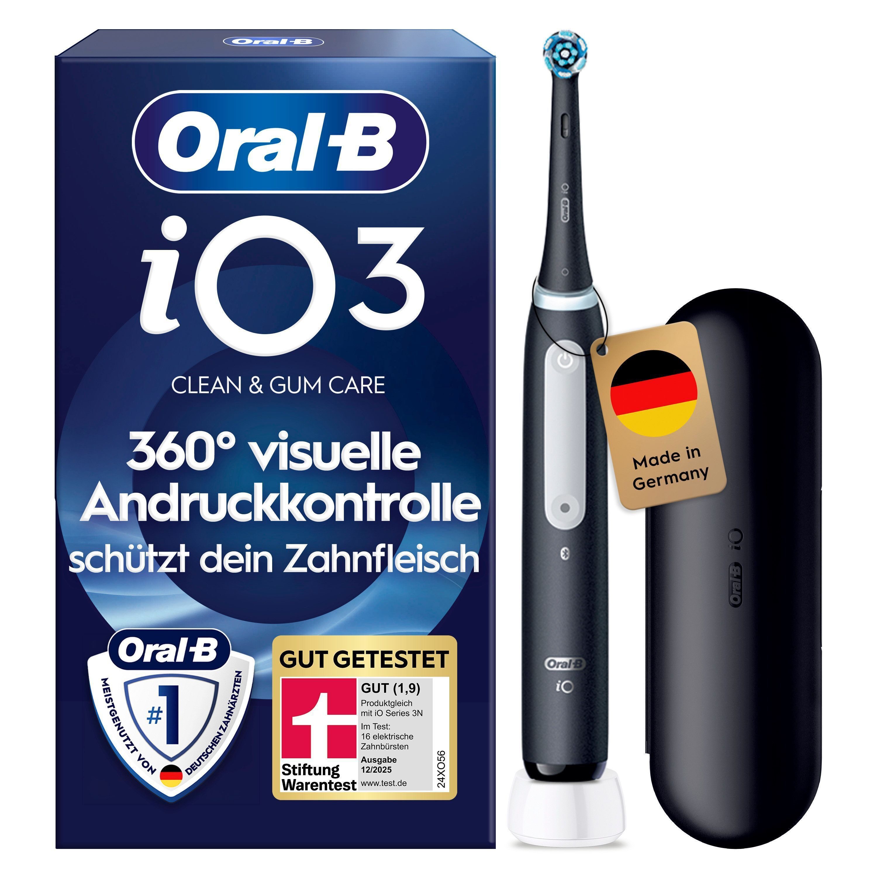 Oral-B Elektrische Zahnbürste iO Series 3, Aufsteckbürsten: 1 St., Magnet-Technologie