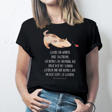 Mr. & Mrs. Panda T-Shirt Hund Marienkäfer - Schwarz - Geschenk, Party, Lustiges T-Shirt, Misch (1-tlg)